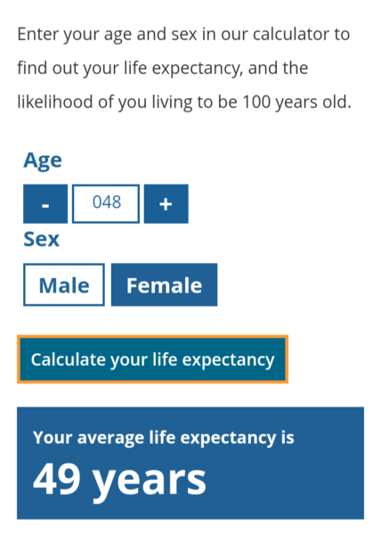 Life expectancy