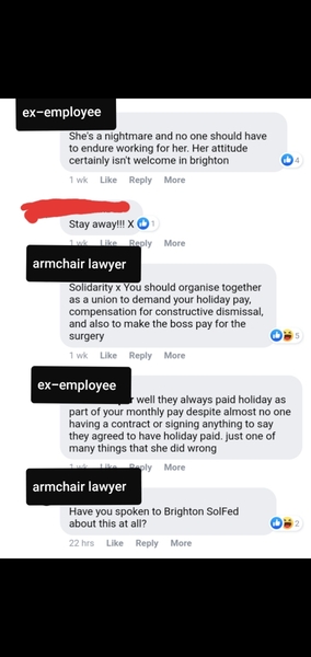 Brighton TRAs bullying female small business owner