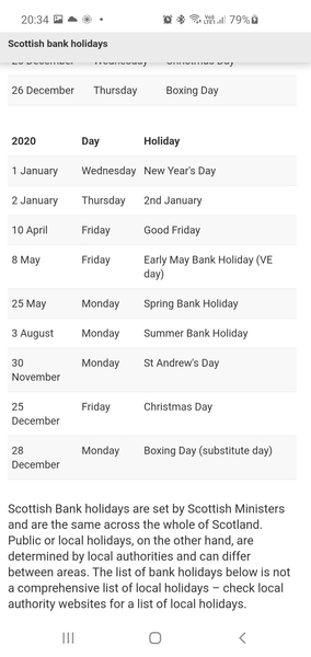 Can anyone explain bank holidays/term dates in Scotland