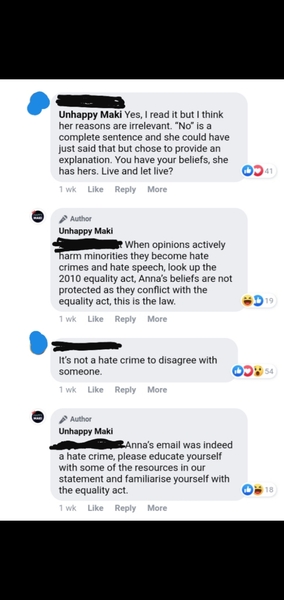 Brighton TRAs bullying female small business owner