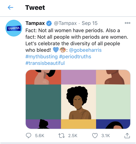 Tampax getting ratioed