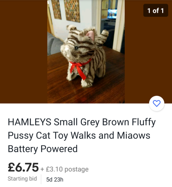 Anyone seen a silver/grey tabby soft toy?!