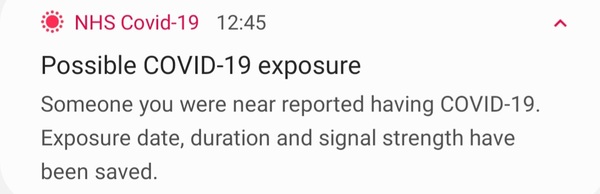 What does this mean - NHS covid app
