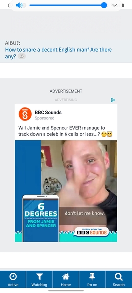 Sound on adverts stopping radio app
