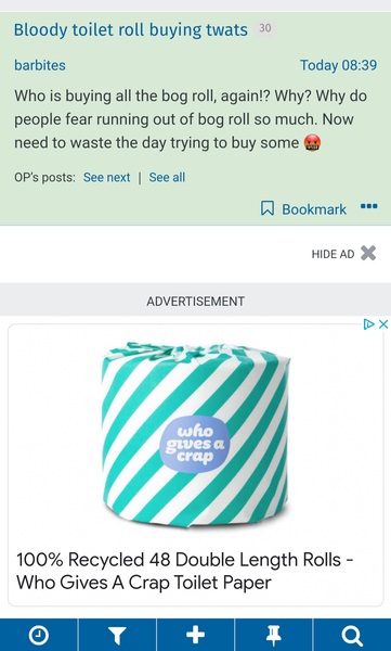 Bloody toilet roll buying twats