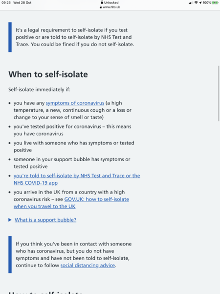 To think DH has to self isolate?