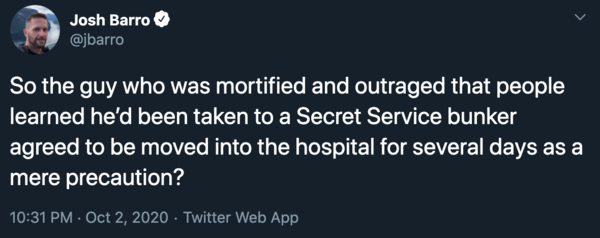 Trump being airlifted to hospital