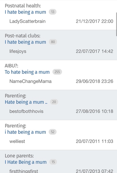 To wonder why there are so many posts about how shit being a mum is?