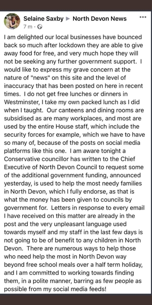 To want everyone to know the names of the MPs who voted against feeding hungry children?