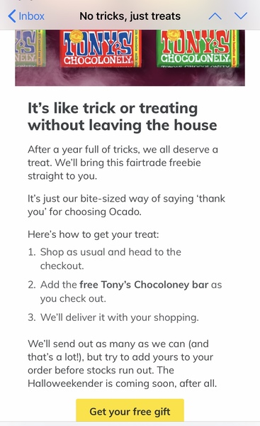 Ocado tips, hacks, Toblerone and Christmas