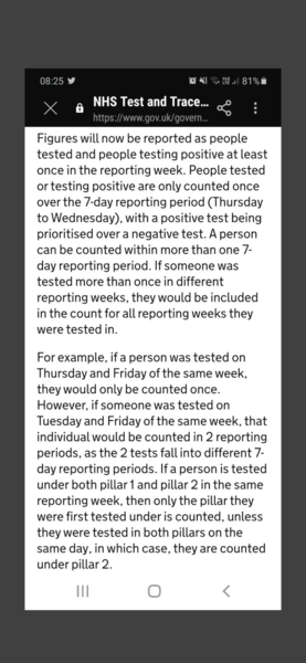 So they are openly saying they are counting tests twice?