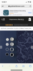 What colour of paint with dark navy wallpaper?