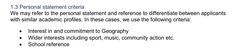 Personal statement question