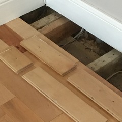 Solid wood floors and rewiring