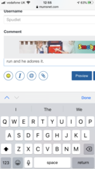 Ads covering message box on mobile