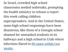 More evidence that schools don’t drive a rise in infections?