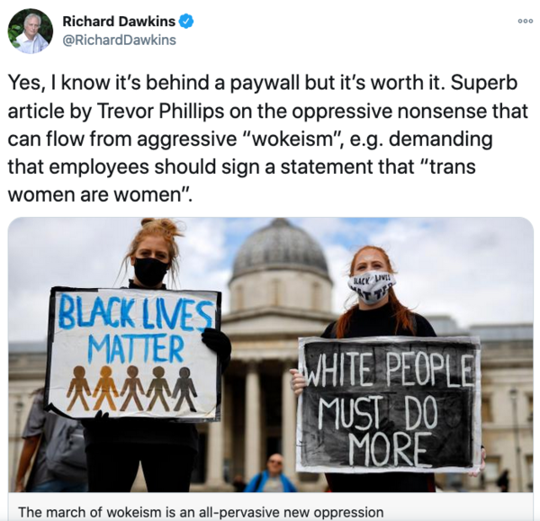 The March of Wokeism, Trevor Phillips in The Times