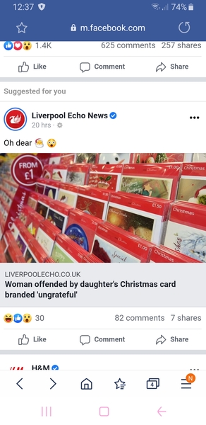 My mum is really angry about her Christmas card