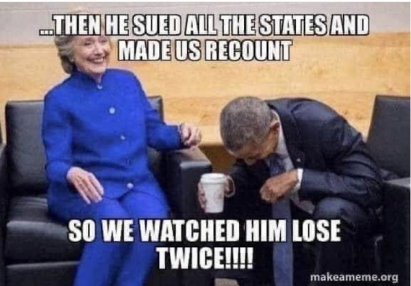 To think that Trump is not going to get re-elected?