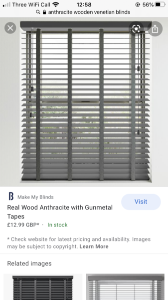 Grey or white blinds