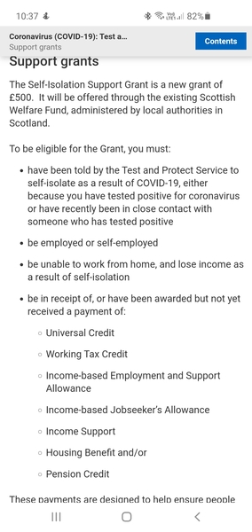 Isolation grant