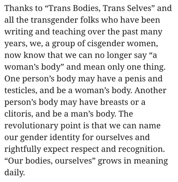 Radio item on  Our Bodies,  Ourselves