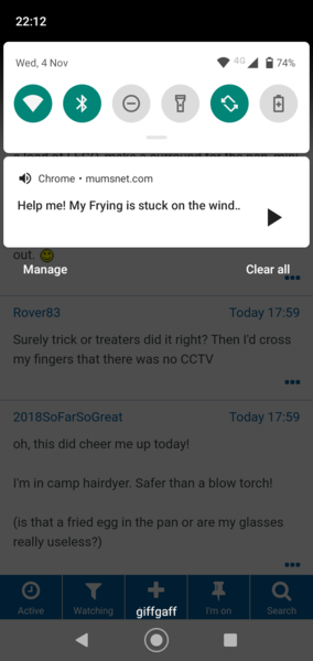 I only get this on Mumsnet