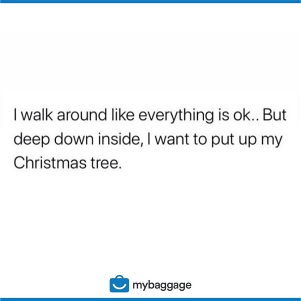 Screw this sh!t - we are putting up our tree today.