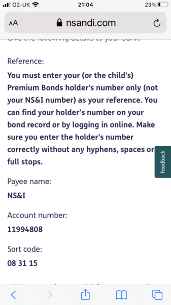PREMIUM BOND THREAD