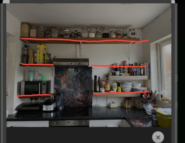 Please help me with my open plan kitchen shelves!