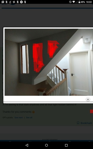 Internal windows in stairwell (photo)