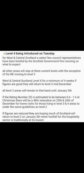 The Lockdown plan for Scotland Into january