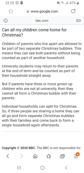 Christmas households: just to confirm..
