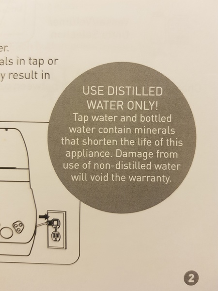 Dr. Brown's Steriliser - Distilled Water??