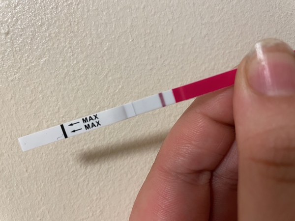 3 days late and faint lines ..