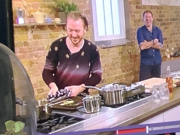 Chefs star & ombré jumper on Saturday Kitchen NOW