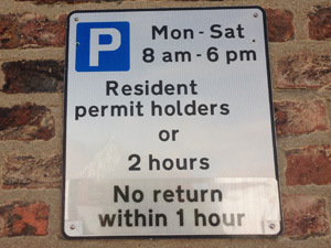 A parking one (with photo of pass-agg note)