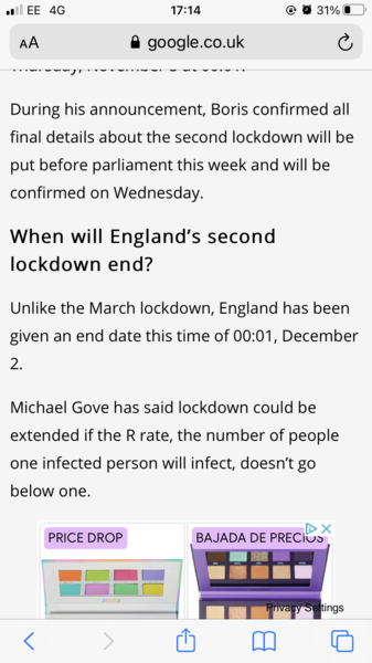 Exit lockdown? *stupid question alert!*