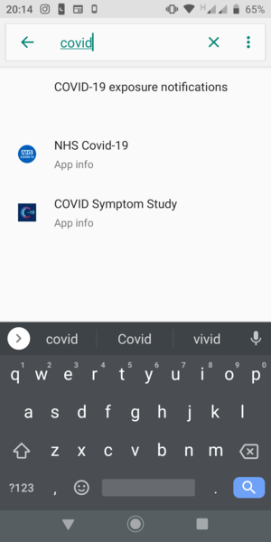 Just check my app exposure notifications