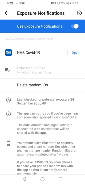 Just check my app exposure notifications