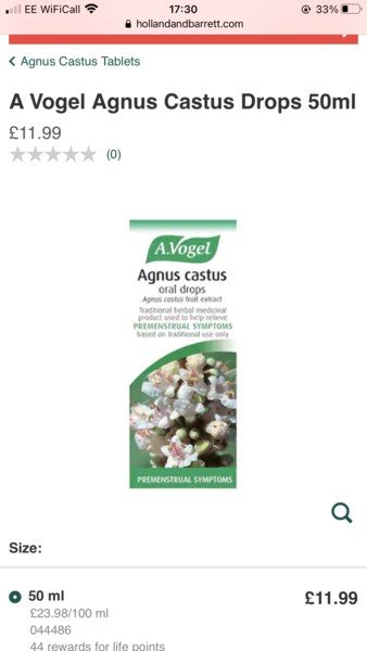 Agnus castus/Vitex for TTC