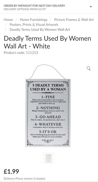 ...to hate the message on this wall art?