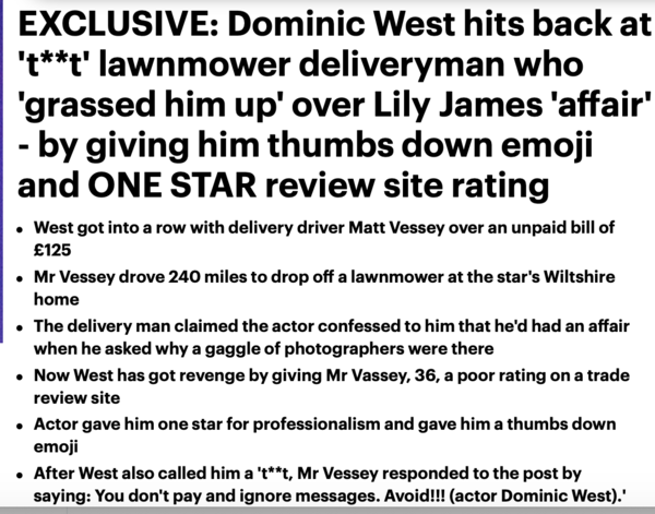 Dominic West - confessions of a lawnmower man