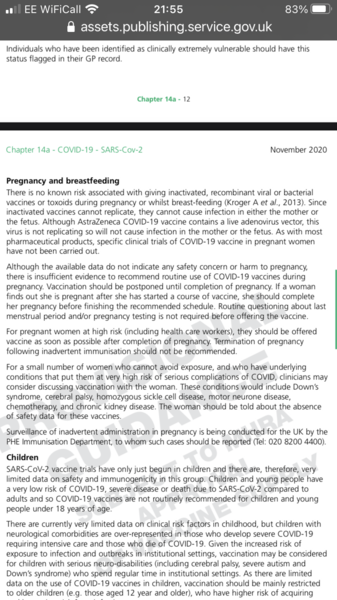 Breastfeeding and the vaccine