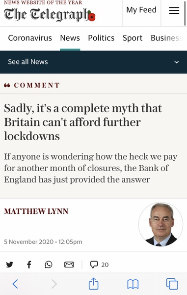 Myth that Britain can’t afford lockdowns