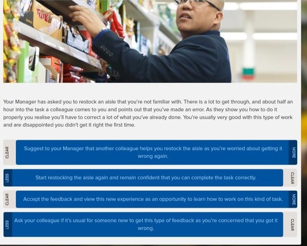 To be baffled by Tesco's screening questions