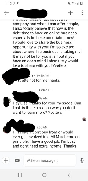 My cousin is about to give up her career as a teacher to join a pyramid scheme