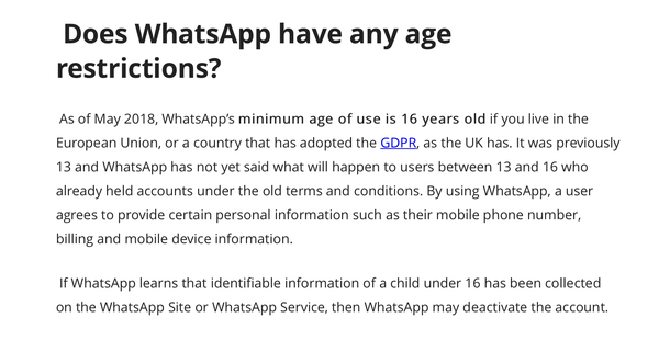 Is your Year 6 child on WhatsApp?