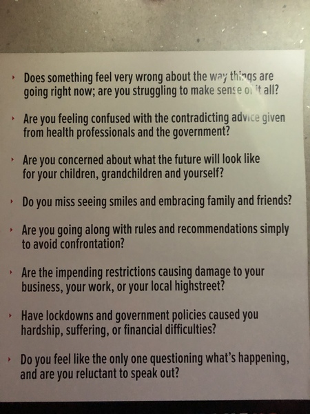 Has anyone had a leaflet through their door for a ‘conspiracy’ type website?