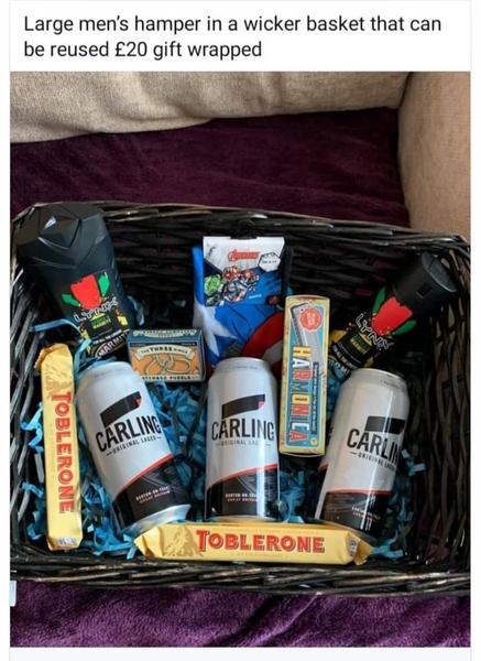 To not understand the trend for 'hampers' as presents